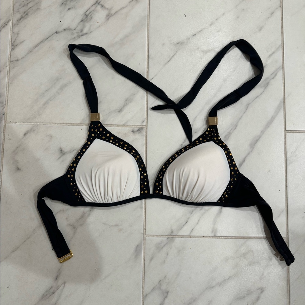 Black White & Gold Victoria Secret Bikini Top